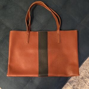 Vince Camuto Tan Leather Laptop Bag
